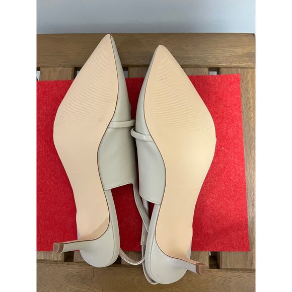 Marc Fisher Alorie Pump dress shoes ,Sling  back  bone/ivory  sz 11 m - Picture 5 of 8